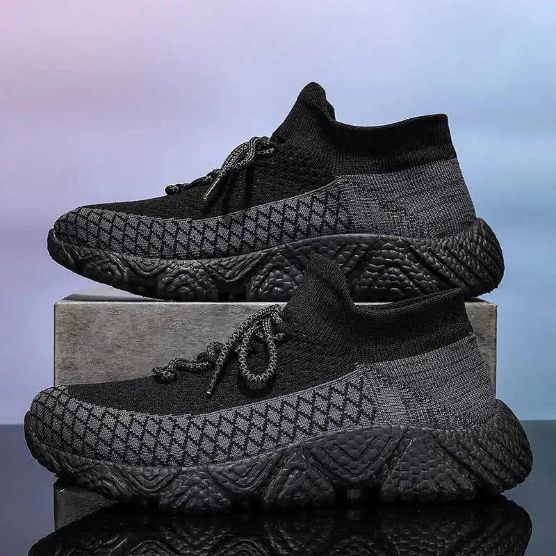 Winter Thick Sole Sneakers Brown Casual Mens Sport Shoes Luxury Basketball Men Shose Practice Foreign Trends Festival