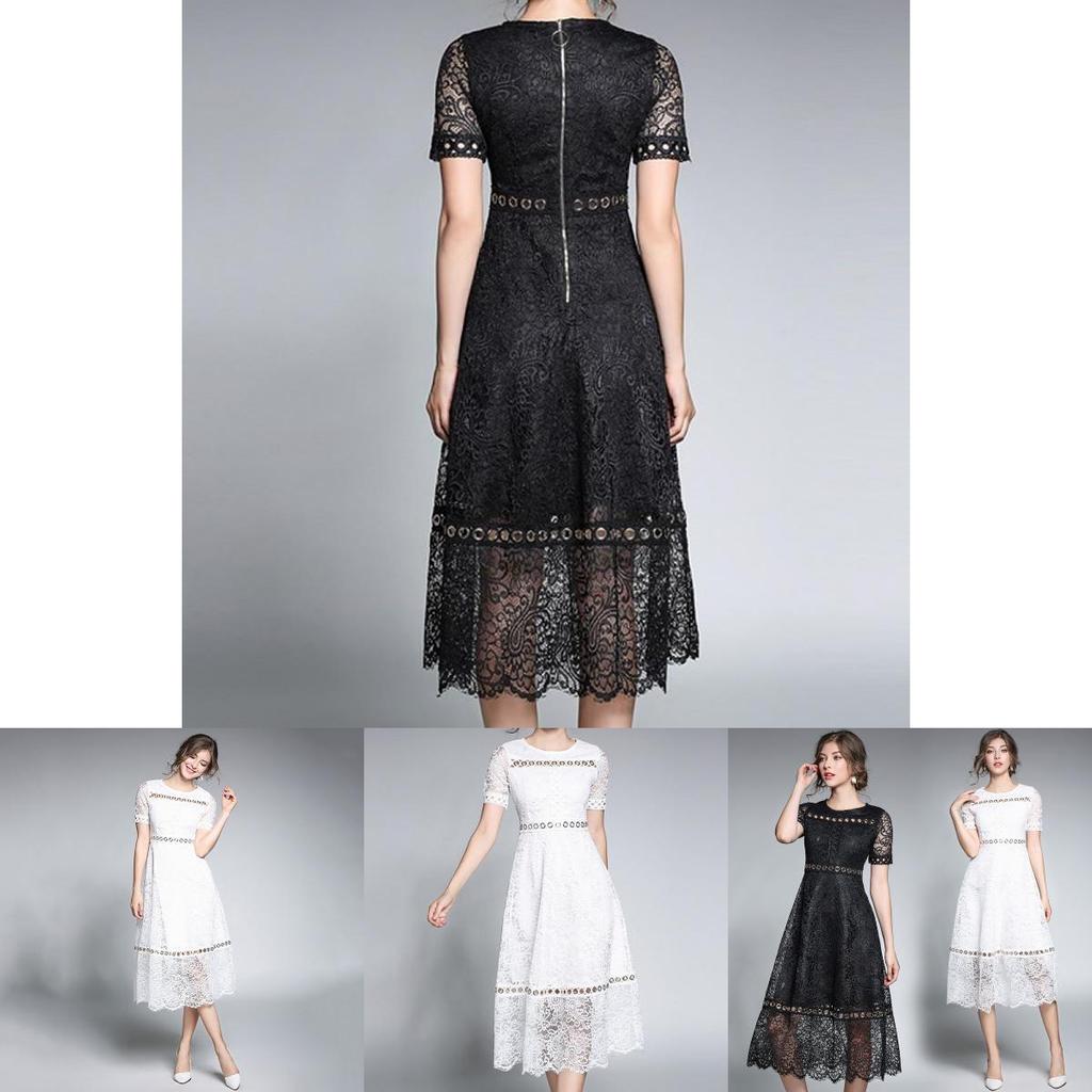 Abito da Cocktail da Donna in Pizzo Floreale Sweetheart Aderente e Svasato per Eleganti Serate
