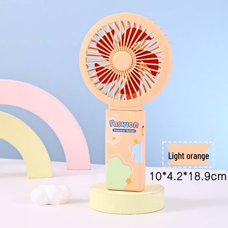 Portable USB Mini Fan - Silent Handheld & Desktop Fan for Travel or Study