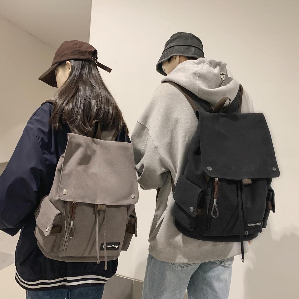 Large Capacity Korean for High School Mesh Casual Backpack for Black [ZESU] Women's Backpack, Style, School, Students, Men, Women, Commuters,