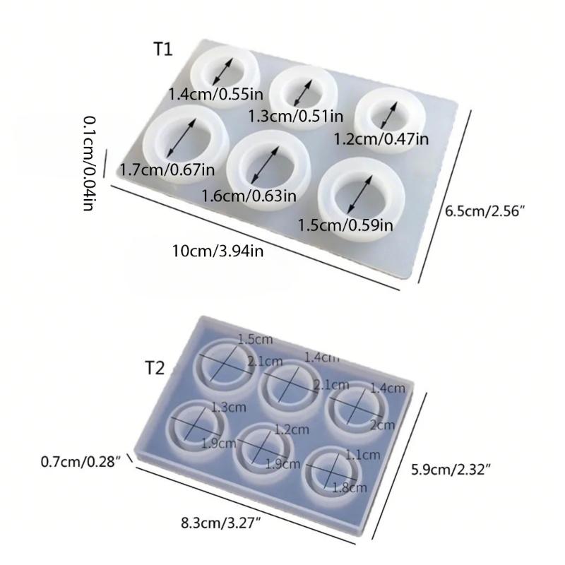 Silicone Ring Ornaments Mold Necklace Epoxy Molds Rings Jewelry Resin Casting Mold Jewelry Craft Handmade DIY Tool Gift