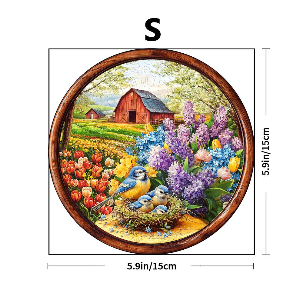 White Owl Wooden Puzzle Irregular Animal Shape Block Flat Wooden Puzzle