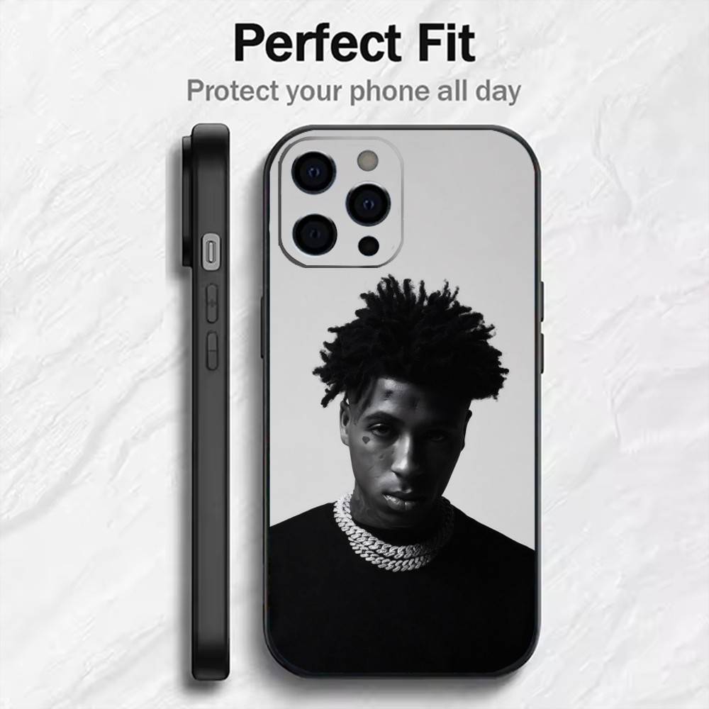 

LIL-TOP Y-YoungBoy Rapper Phone Case For iPhone17,16,15,14,13,12 Plus,Max Soft Silicone Black Cover iPhone14Plus