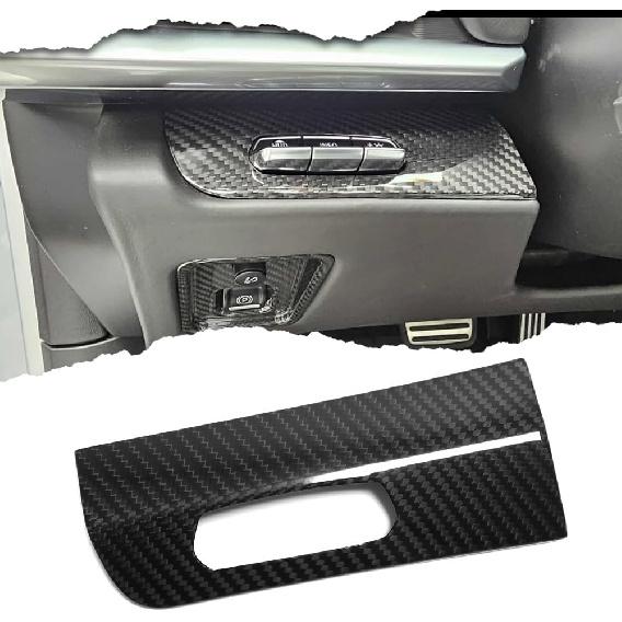 Auto Original Carbonfaser Scheinwerferblendenabdeckung für Corvette C8 Coupe Stingray Convertible 2020 2021 2022 2023 2024 Nur 2LT 3LT, Corvette HUD INFO