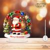 2D Colorful Printed Flat Acrylic Santa Claus Figurine Christmas Gift Decoration Creative Gift Decoration for Holiday Home Decor