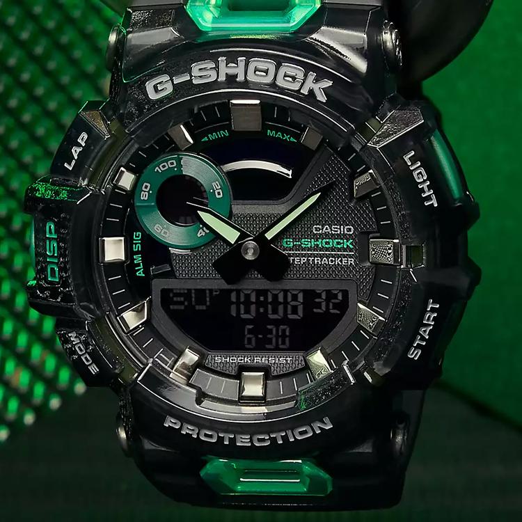 Casio G-Shock G-Squad Series Smart Multifunction Pedometer Quartz Movement Resin Strap Watch 48.9mm Men watches Black GBA-900SM-1A3PR