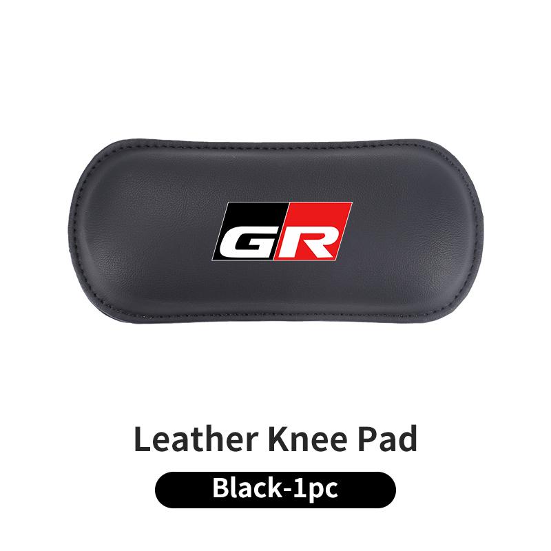 Car Knee Leg Protective Pad Foot Armrest Cushion Accessories For Toyota GR Gazoo Racing Sport C-HR RAV4 Avensis Prado Prius TRD