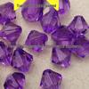 6-10mm Transparent White Double-Pointed Acrylic Beads for DIY Jewelry Crafting