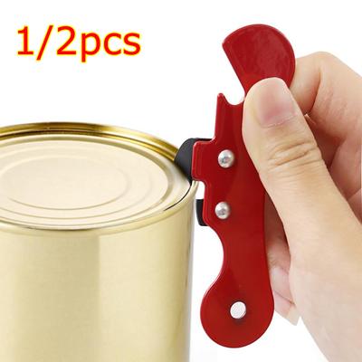 1/2PCS Multifunctional Bottle Opener Stainless Steel Safety Side Cut Manual Can Opener Ergonomic Can Opener Can Kitchen Tools