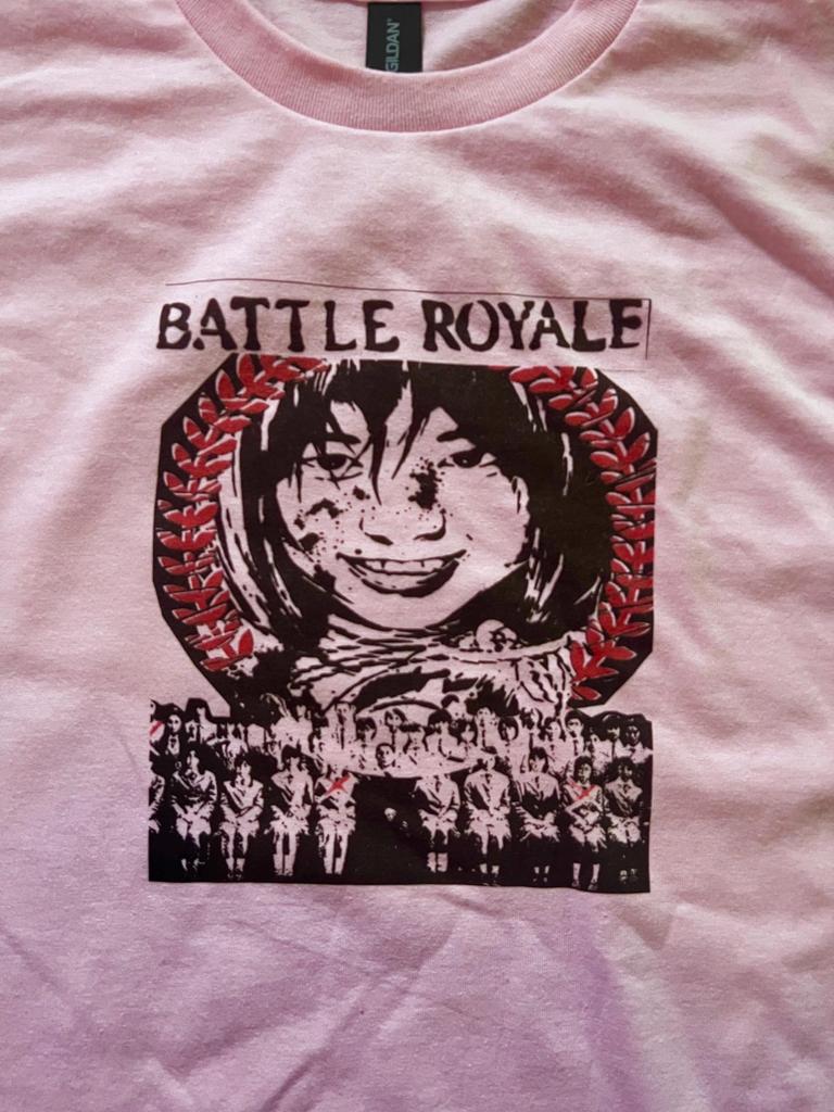 Battle Royale cinema cult films punk color pink size Large t-Shirt and kids tshirt