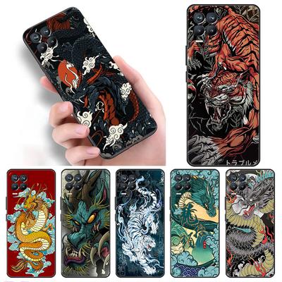 Case For Realme 8 C21y GT Neo 2 3 8i C21 7 C11 6 C12 C35 C3 GT 9 Pro C12 Silicone TPU Phone Cover Animal Dragon