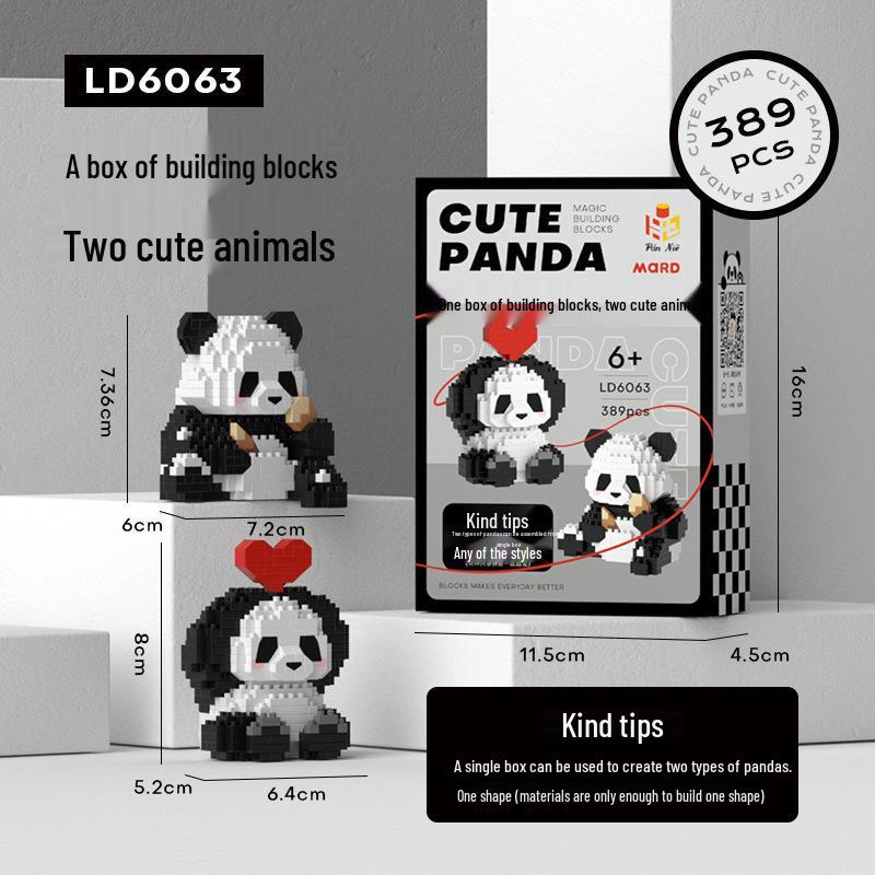 Panda Building Blocks - Girl's Birthday Gift | Educational Assembled Toy | Compatible with Lego
