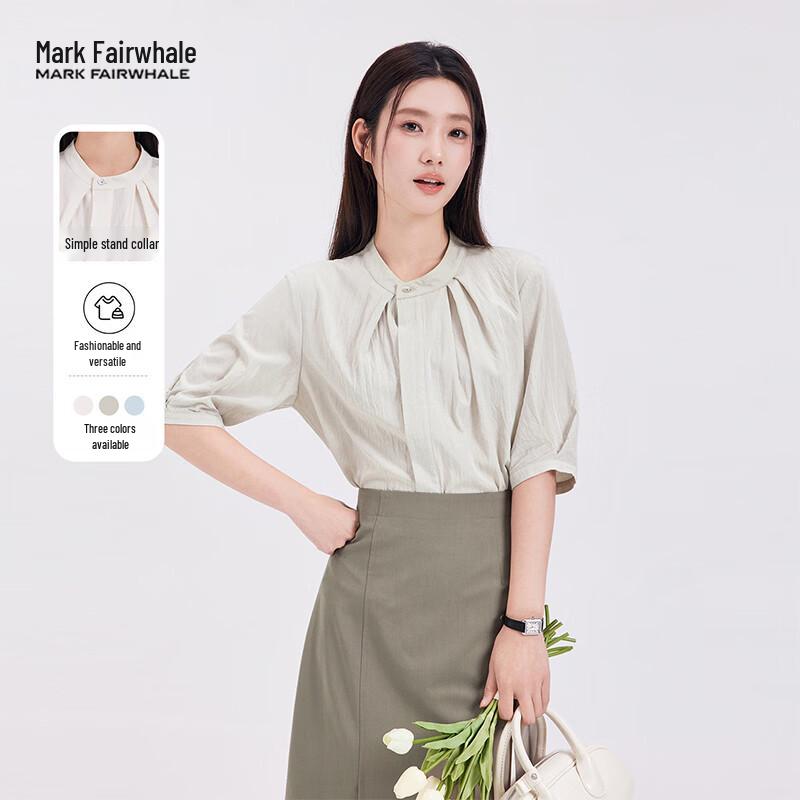 MARK FAIRWHALE Women s Short-Sleeve Commuter Shirt L