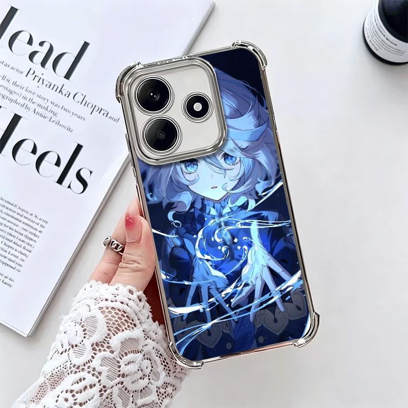 Genshin Impact Furina Soft Phone Case For Xiaomi Redmi Note 14 15 Pro Plus 13 12 11S 11T 5G 10 9S 9 Plating Anti-Fall Fundas