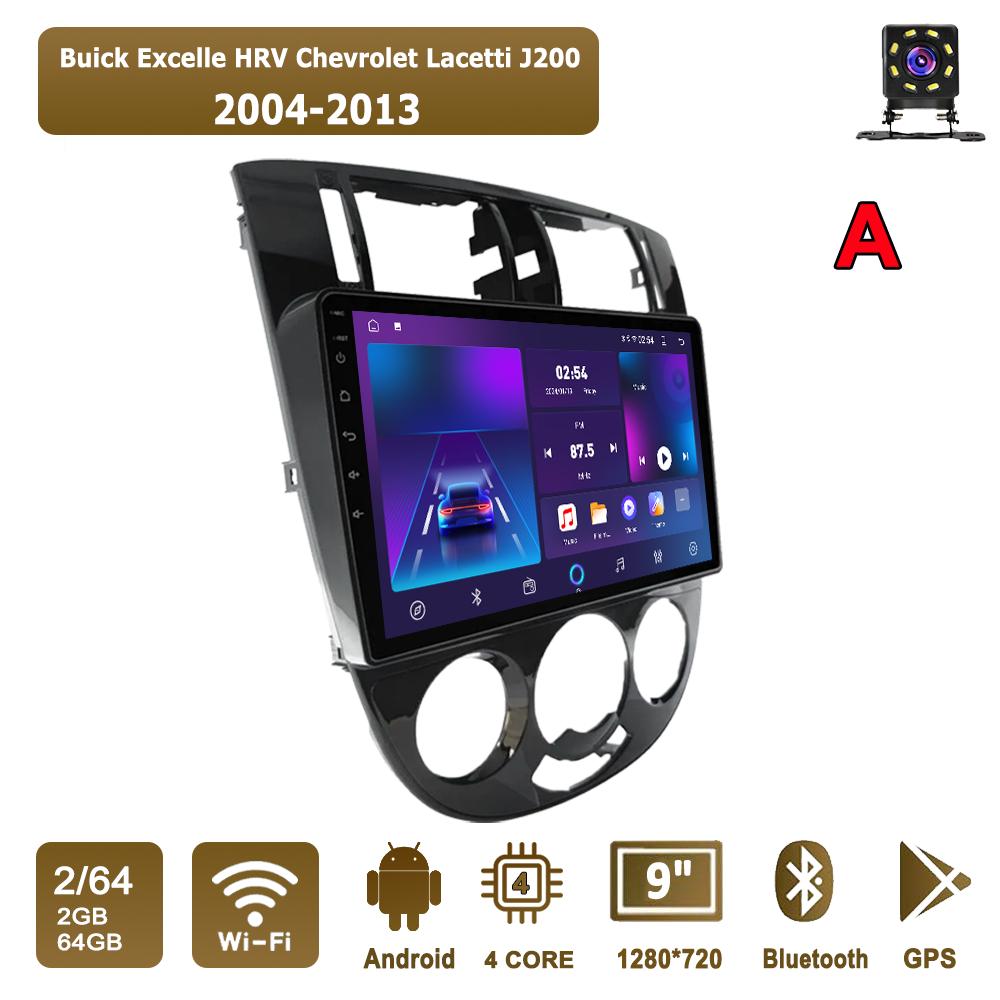 

Android Car-Play Car Radio For Buick Excelle HRV Chevrolet Lacetti J200 2004-2013 Multimedia Player Head Unit Stereo GPS Navigation BT WIFI,2+64GB A чёрный