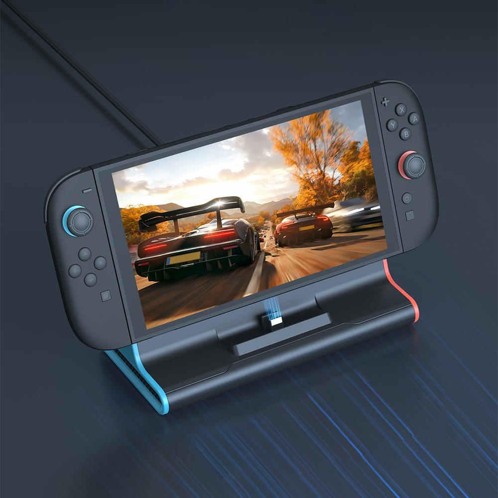 For Nintendo Switch 2 TV Dock Station Adapter Game Console Charging Stand HDMI-Compatible Output/Type C Port/USB Accessories