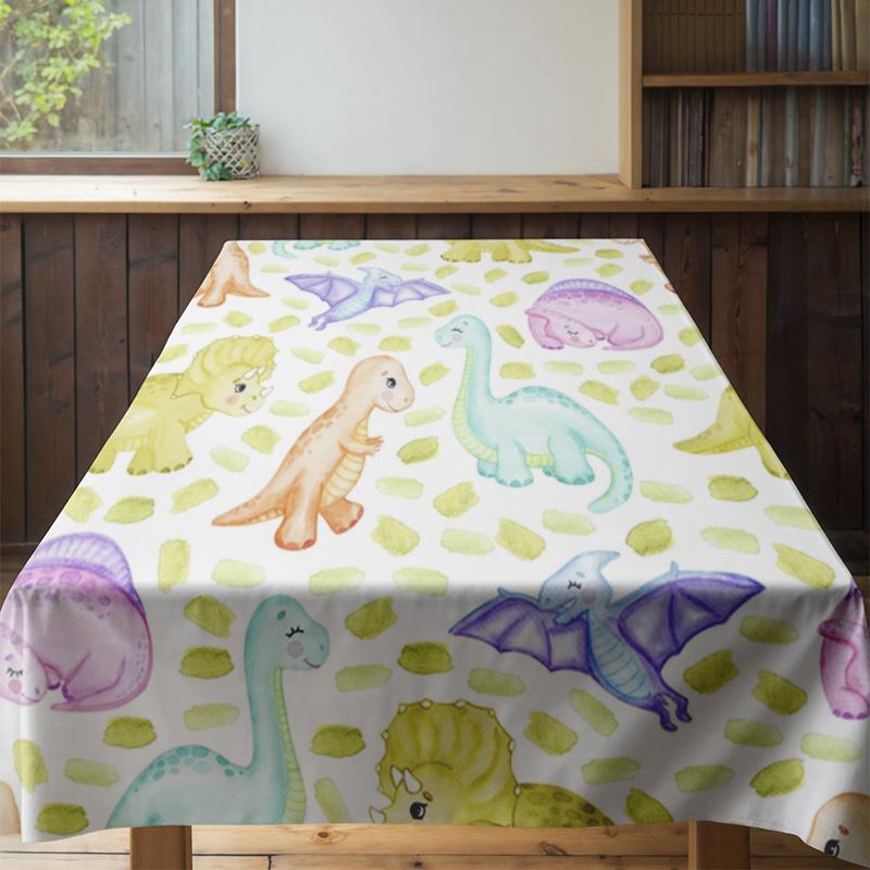Vibrant Seashell TableclothWaterproof Dinner Placemats with Soft Coral Fish Pattern for Kitchen Decoration 150x230cm