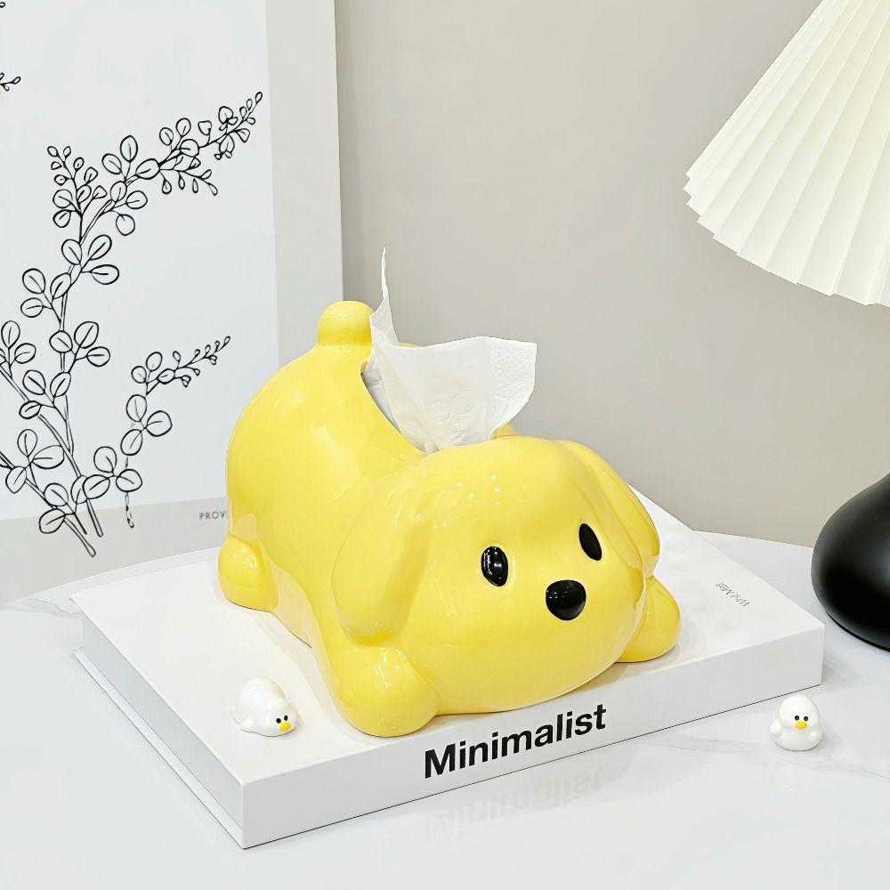 Cute Dog Tissue Box Cartoon Toilet Paper Box Luxury Animal Shape Napkin Holder  Hotel