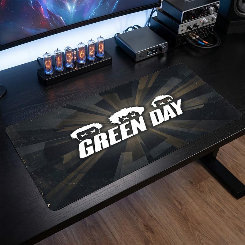 Green Day Druck Großes Mauspadd Glatte Oberfläche Anti?Rutschfeste Schreibtischmatte für Gaming, Büro, Laptop-Dekoration