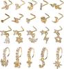 Nose Screw Ring 20G Stainless Steel Dangle Nose Piercing Body Jewelry