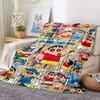 1PC Crayon Shin chan Blanket Lightweight Flannel Throw Blanket for Sofa, Bed, Travel, Camping, Livingroom, Office, Couch