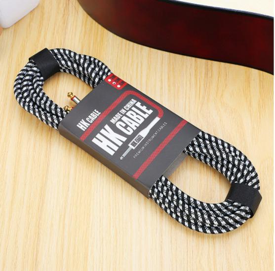 HK Braided Audio Cable for Guitars and Basses - Noise Reduction, Acoustic & Electric Use
