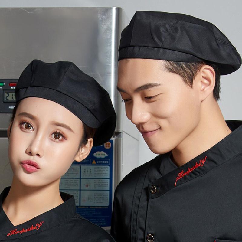 Waiter Beret Breathable Mesh Chef Hat Catering Milk Tea Baking Work Hat Men Women