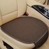 Plaid Linen Car Seat Cushion Set - 3-Piece for Driver and Passenger Seats