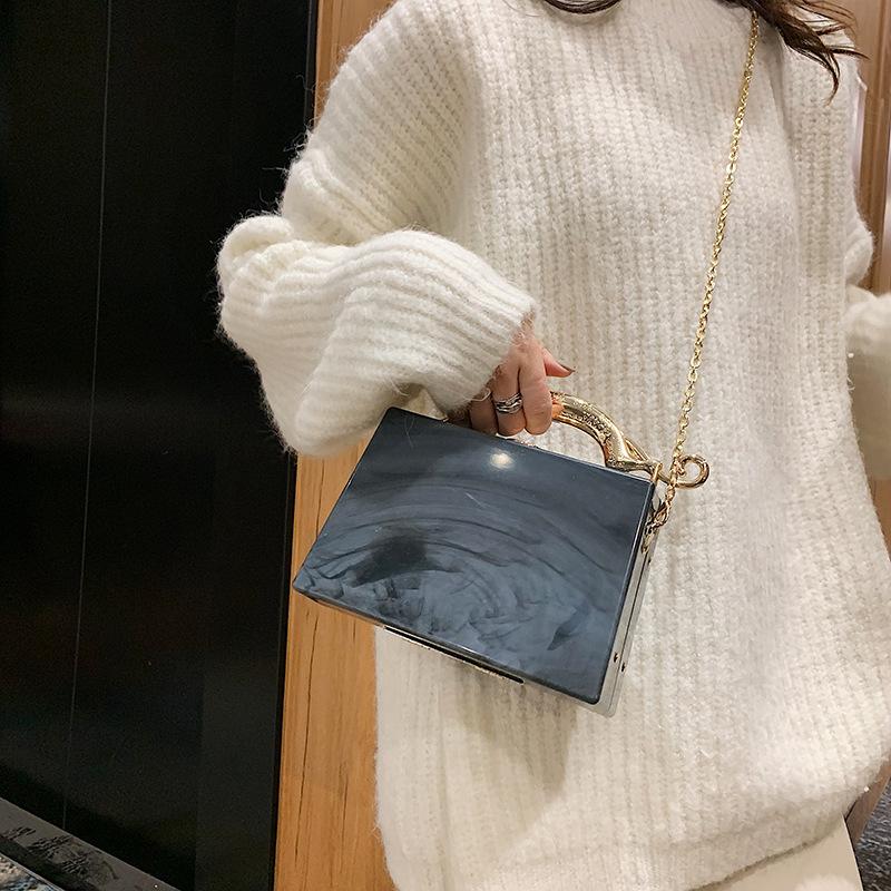 Acrylic Box Bag New European and American 2025bag Candy Color Little Fresh Girl Portable Messenger Dinner Bag