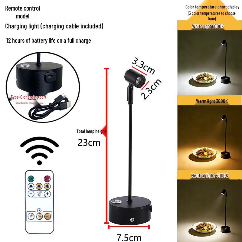 Remote-Controlled Long-Life Charging Spotlights for Jewelry Display Cases