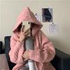 Spring Autumn Winter Loose All-match Twist Sweater Coat Women's Lazy Wind Hooded Knitted Cardigan Top Women Sweater