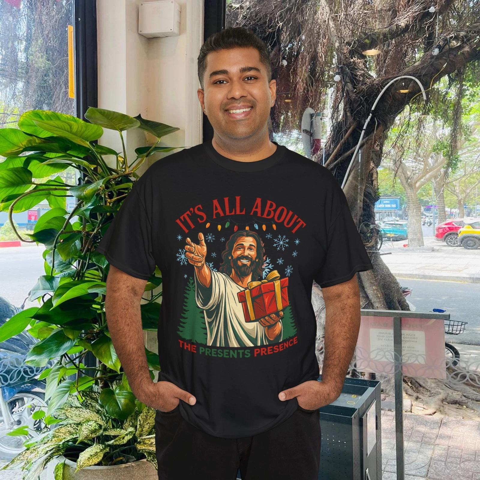 It s All About The Presence Christian Christmas T- Shirt L