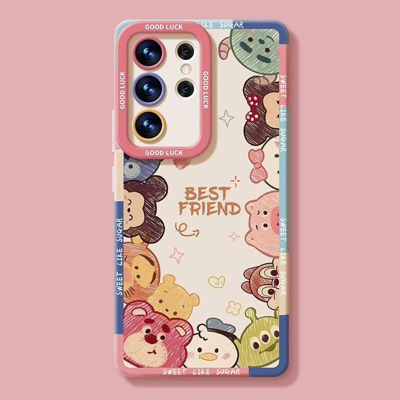 Cartoon avatar mobile phone case with hanging chain, suitable for Samsung S26ultra silicone S25/S24 + cute S23/22 sets