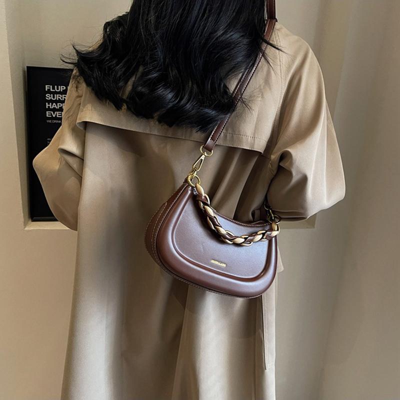 Prancūziška niša rankinė, moteriška rudens ir žiemos pečių krepšys, universalus retro stiliaus balno krepšys