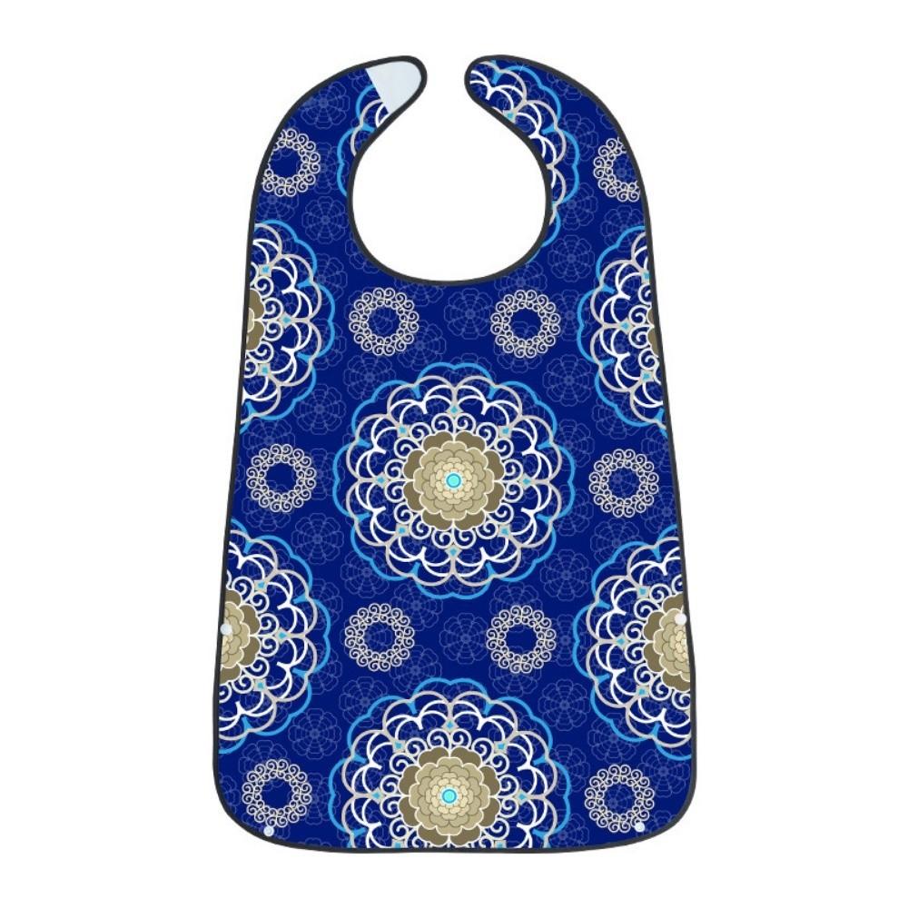 Reusable Adult Bibs Floral print Clothing Protector Multi-purpose Feeding Bibs Feeding Nursing