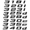 ABS For 3 Series 320i 325i 328i 330e 335d 318d E46 E90 E91 E92 F30 F31 F34 G20 Car Trunk Letters Logo Badge Emblem Sticker