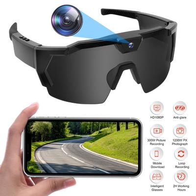 Lunettes de soleil d'action pour cyclisme Lunettes intelligentes 4K HD AI 64 Go de ROM Caméra de sport Lunettes de soleil Enregistreur vidéo pour cycliste d'extérieur Walk Cam