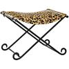 Repose-pieds - DKD Home Decor - Standard - Cuir - Métal - Noir - 55x45x41 Cm