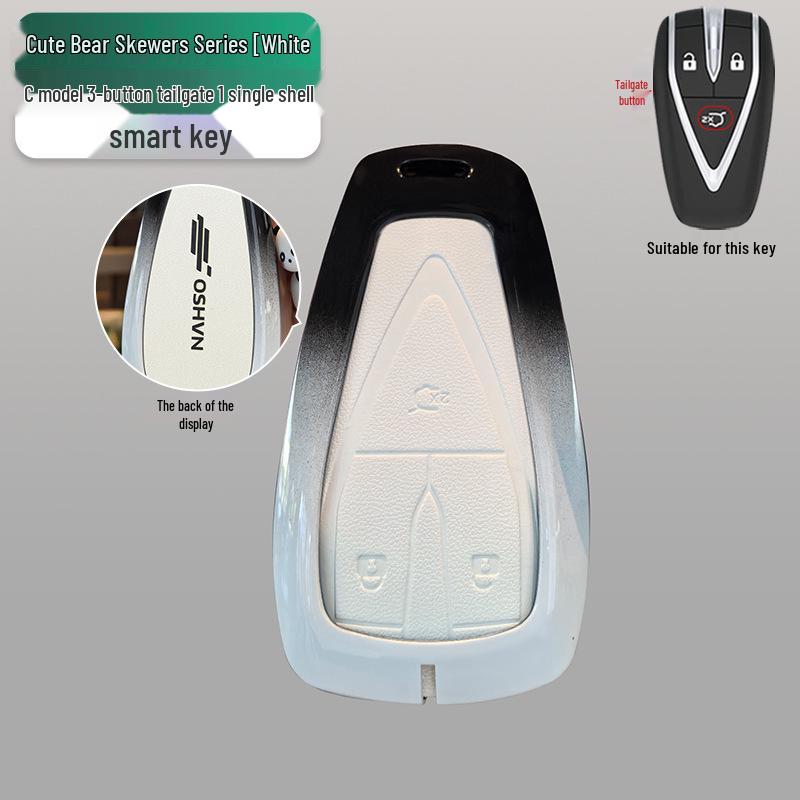 Premium Metal Key Cover for 2025 Changan Oshan X7 Plus – Women's Full Coverage Shell