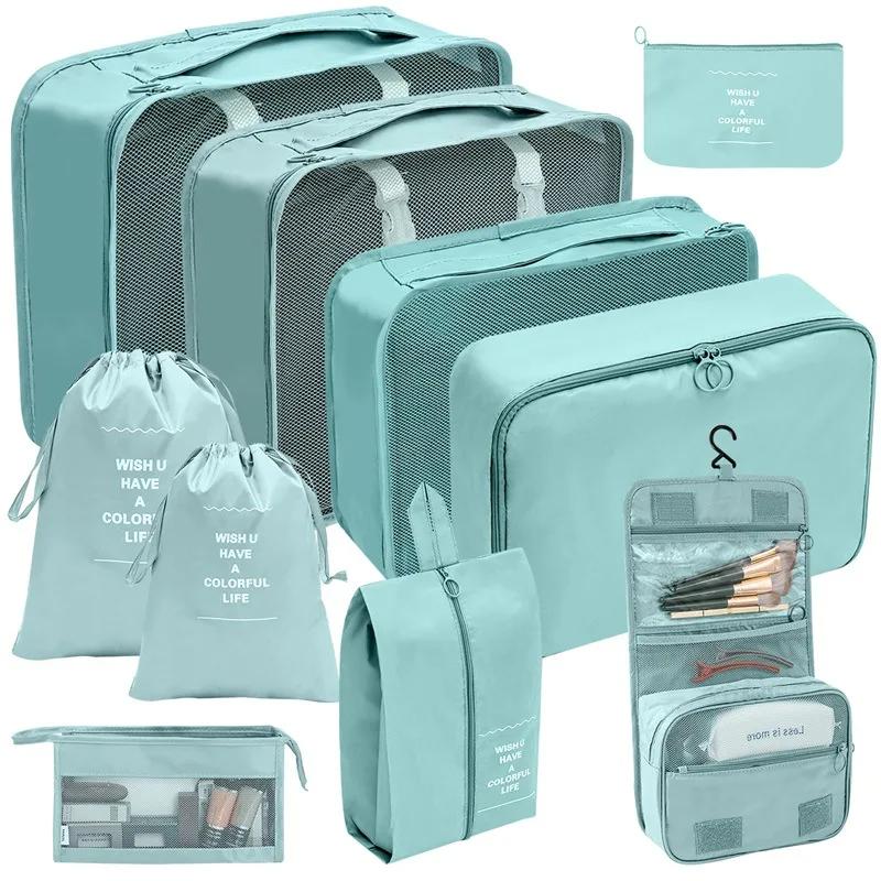Travel Organizer Storage Bags Suitcase Packing Cubes Set Cases Portable Luggage Clothes Shoe Tidy Pouch Folding