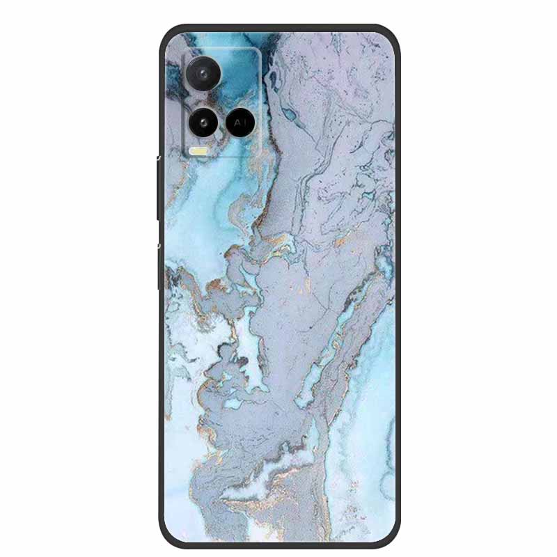 Marble Case For Vivo Y33s Silicone TPU Soft Phone Fashion Cover For Vivo Y33 S Case V2109 Funda Luxury Shockproof Cartoon Coque