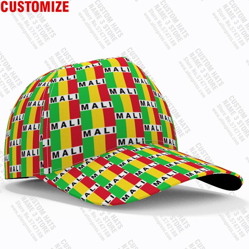 Mali Baseball Cap Free Custom Made Name Team Logo Ml Hats Mli Country Fishing Travel French Malian Nation Republic Flag Headgear