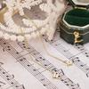 Fashion 925 Sterling Silver Tassel Chain Flower Small Zircon Gold Plated Stud Earring Jewelry for Women
