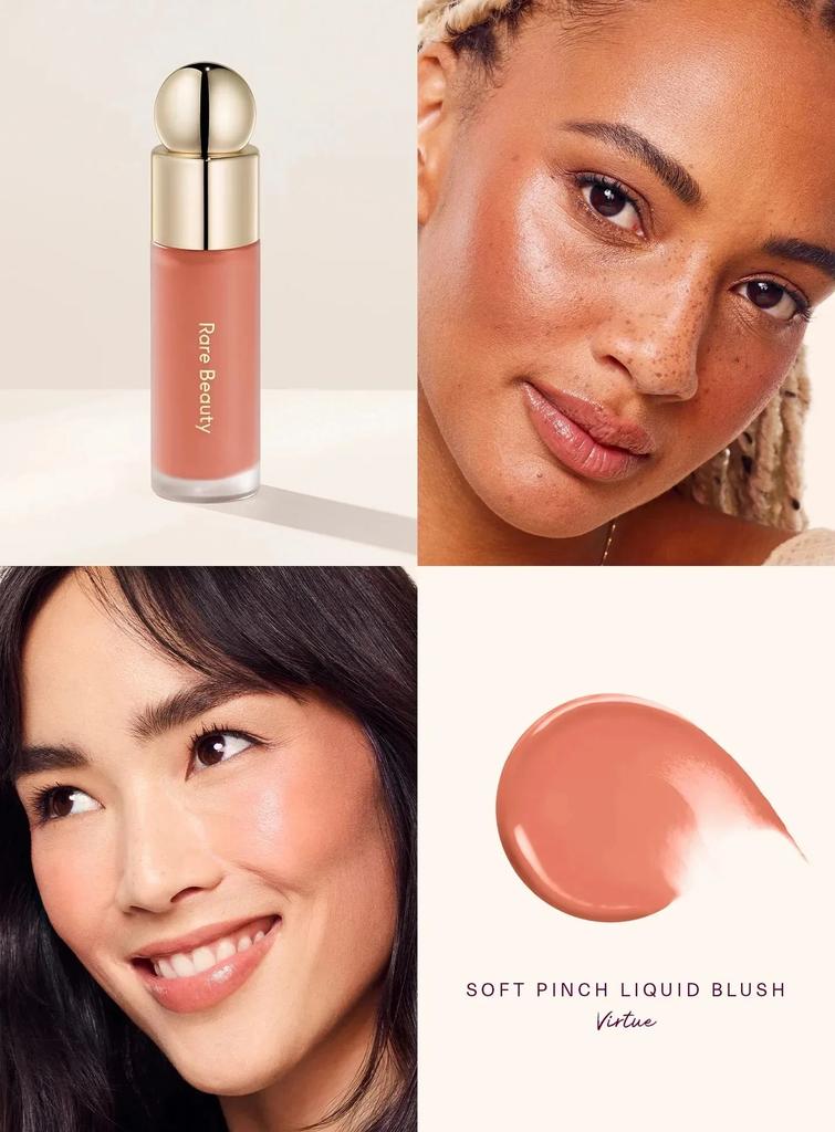 Rara beleza batom blush creme Grace blush líquido à prova d'água Mositure contorno facial sombra blush líquido maquiagem rechonchudo