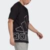 Adidas Sportliches T-Shirt mit großem Logo-Print, Rundhalsausschnitt, kurzen Ärmeln, Unisex-Oberteil, Schwarz H60662