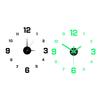 Luminous Arabic Numerals Clock Modern Design Battery Powered Silent Decorative 3D DIY Wall Clock for Living Room
