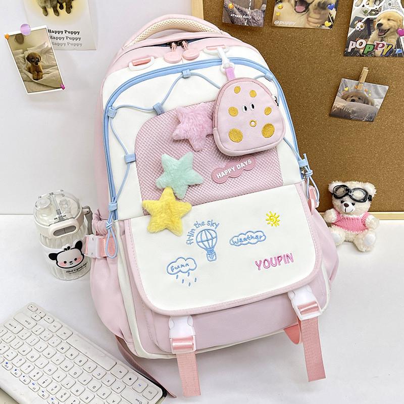 Backpack Cartoon Pattern Student Large Capacity Schoolbag Outdoor Bag Travel
