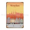 Wroclaw Poland Metal Plaque Personalized Classic Wall Decor Retro Create Tin Sign Poster