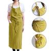 Soukengen Apron with Front Tie, Neck Strap, Pockets, Covers Your Bottom, Unisex, Simple Design, Stylish, Gardening, Kitchen, Cafe, Nursery, Florist, R
