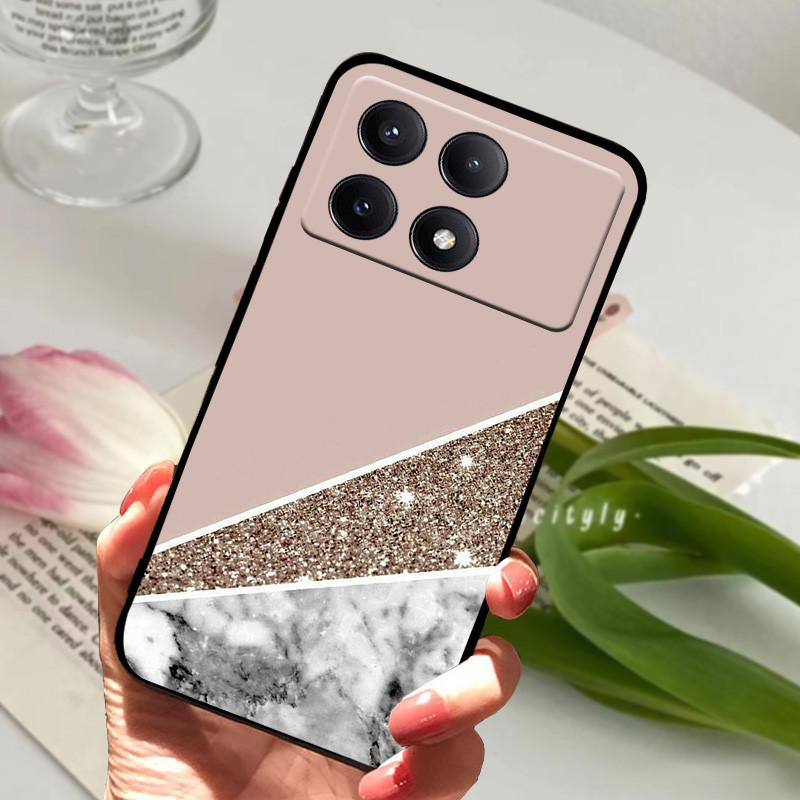For POCO X6 Pro 5G Case POCOX6 Shockproof Soft TPU Silicone Phone Cover For Xiaomi POCO X6 Pro 5G Capa Cartoon Matte Bumper